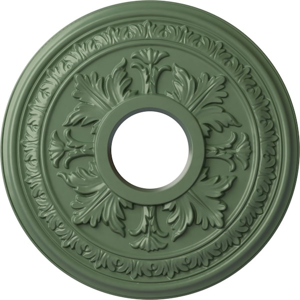 Ekena Millwork Baltimore Ceiling Medallion (Canopies up to 5 1/2"), 15 3/8"OD x 4 1/4"ID x 1 1/2"P, Athenian Green CM15BAAGF - main